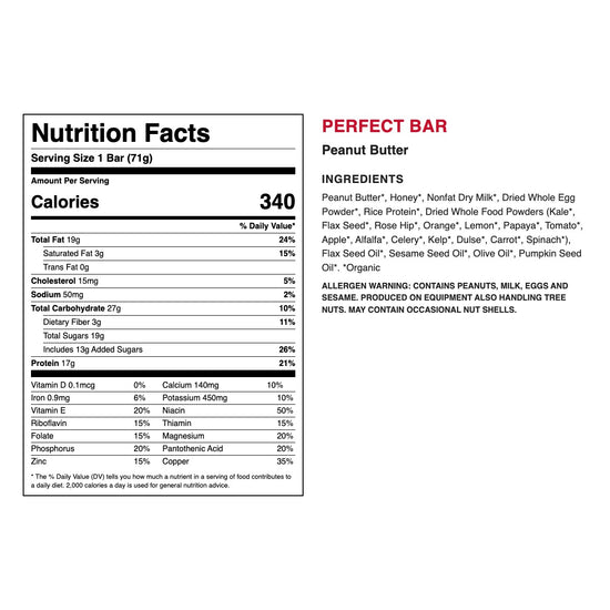 Perfect Bar - Peanut Butter (144 Bars)