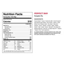 Perfect Bar Pumpkin Pie nutrition facts and ingredients