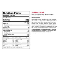 Perfect Bar Dark Chocolate Chip Peanut Butter nutrition facts and ingredients