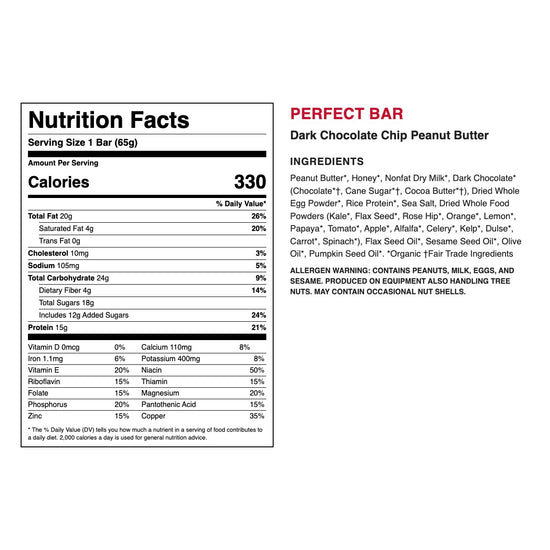 Perfect Bar - Dark Chocolate Chip Peanut Butter (144 Bars)