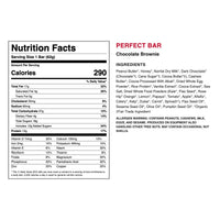 Perfect Bar Chocolate Brownie nutrition facts and ingredients