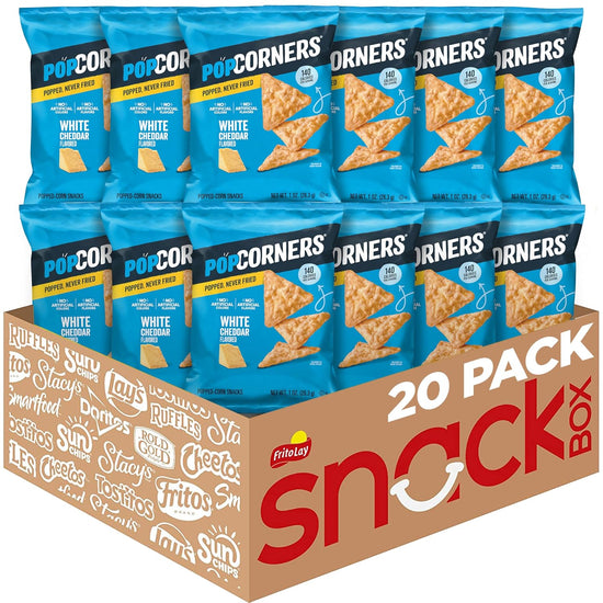 PopCorners White Cheddar Popped Corn Snacks 1oz (20ct)