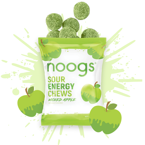 Wicked Apple Sour Energy Chews (12 bags, 24 servings) - PSC