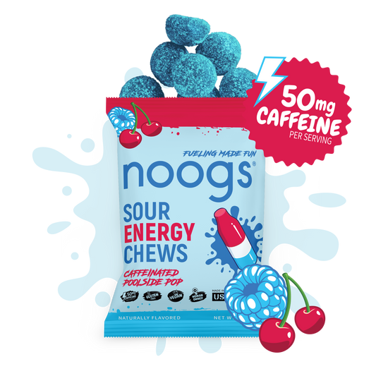 Caffeinated Poolside Pop Sour Energy Chews (12 bags, 24 servings) - PSC