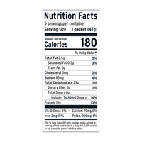Purely Elizabeth Maple Cinnamon Roll Protein Oatmeal Packet Nutrition Facts