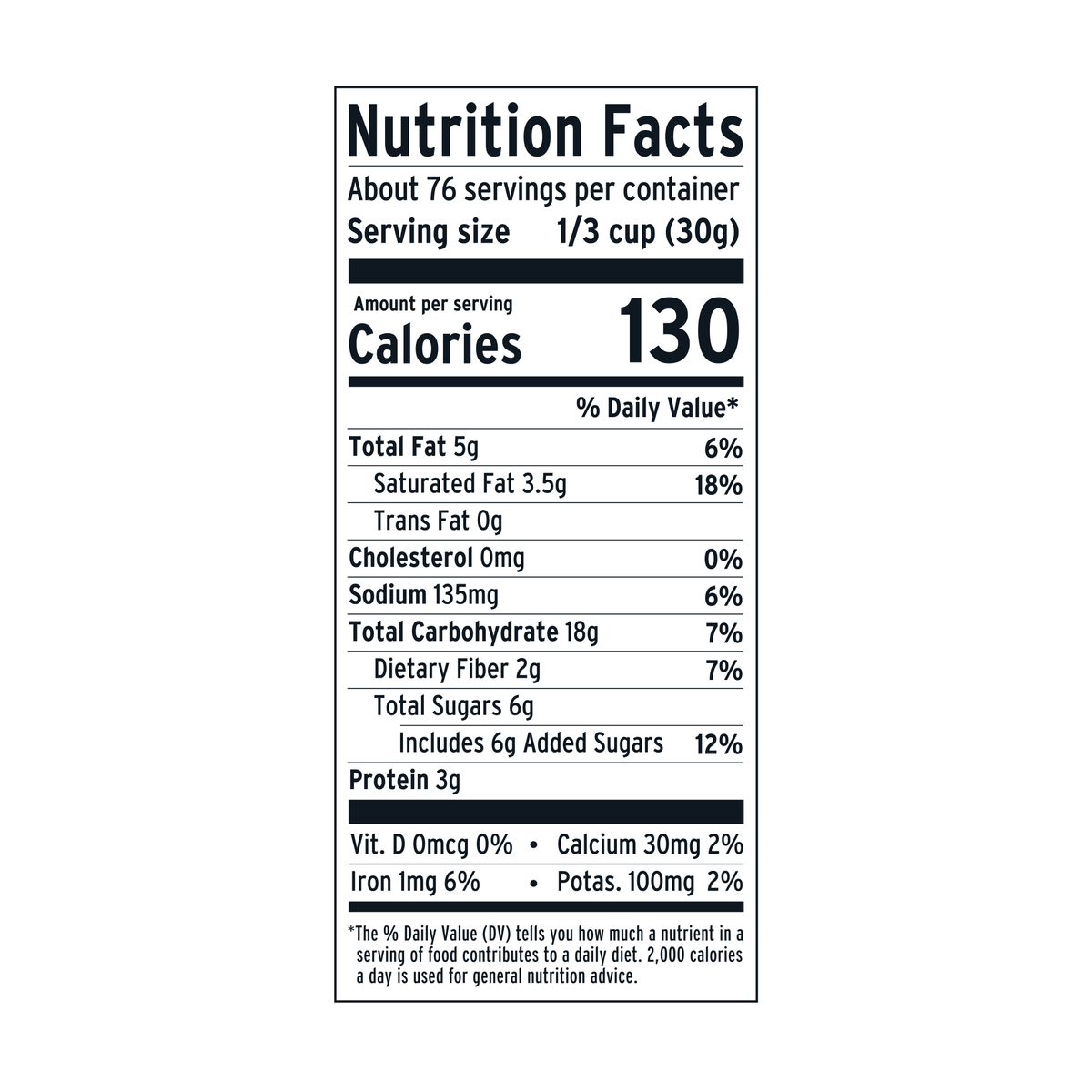 Purely Elizabeth Original Ancient Grain Granola 10lb Nutrition Facts
