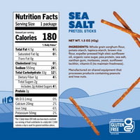 Quinn Whole Grain Sea Salt Pretzel Sticks 1.5oz (36ct)