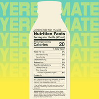 Raspberry Lemon Yerba Mate - 150 mg Caffeine, 12 Bottles