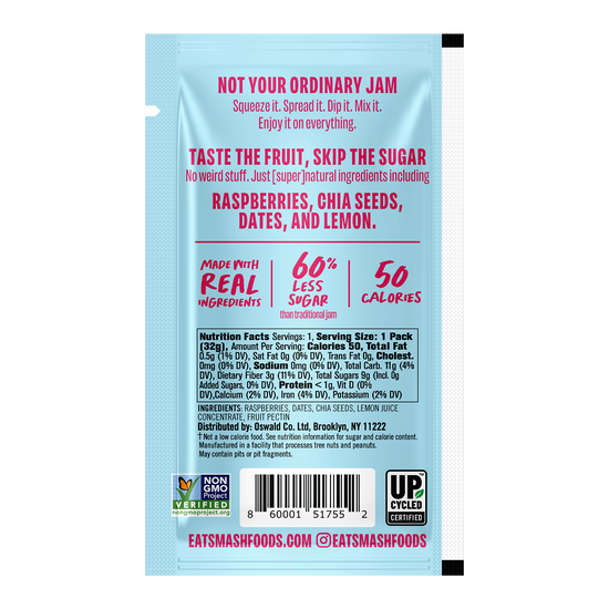 Raspberry Superfood Fruit Spread Single Serve | Box of 60