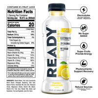 Ready Sports Drink Light - Classic Lemonade (12 x 16.9oz)