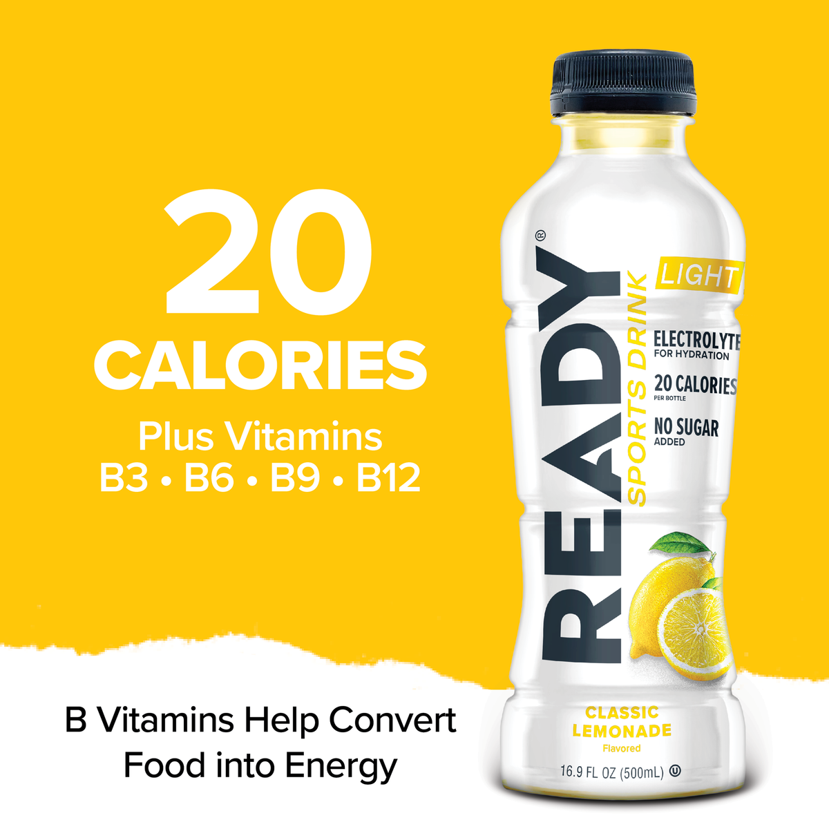 Ready Sports Drink Light - Classic Lemonade (12 x 16.9oz)