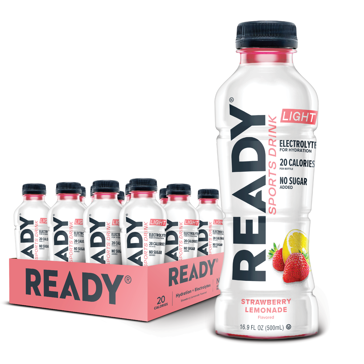 Ready Sports Drink Light - Strawberry Lemonade (12 x 16.9oz)