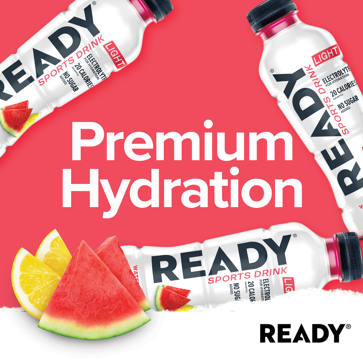 Ready Sports Drink Light - Watermelon Lemonade (12 x 16.9oz)
