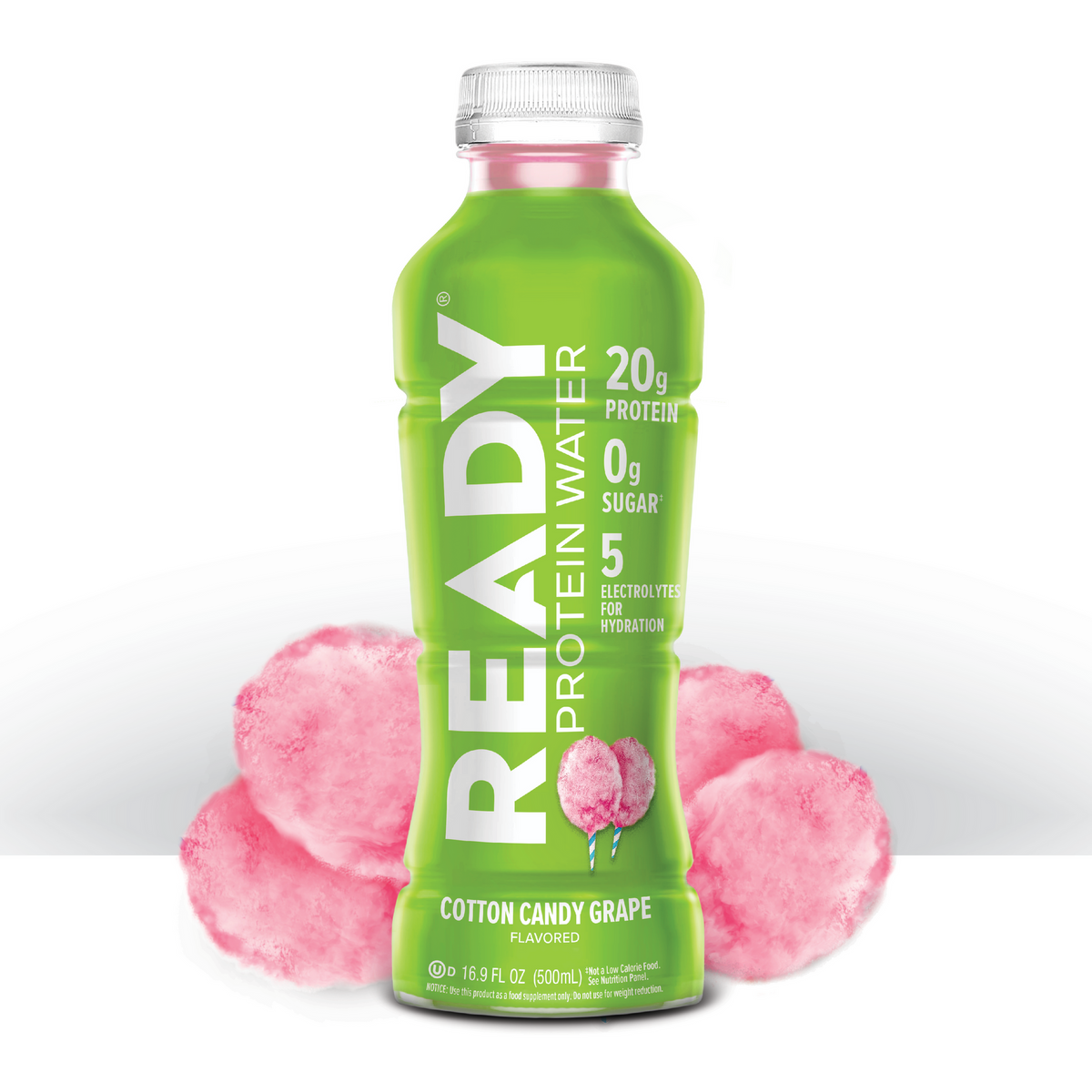 Ready Clear Protein Water 20g - Cotton Candy Grape (12 x 16.9oz)