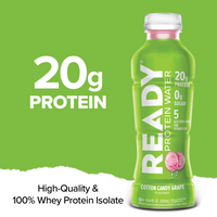 Ready Clear Protein Water 20g - Cotton Candy Grape (12 x 16.9oz)