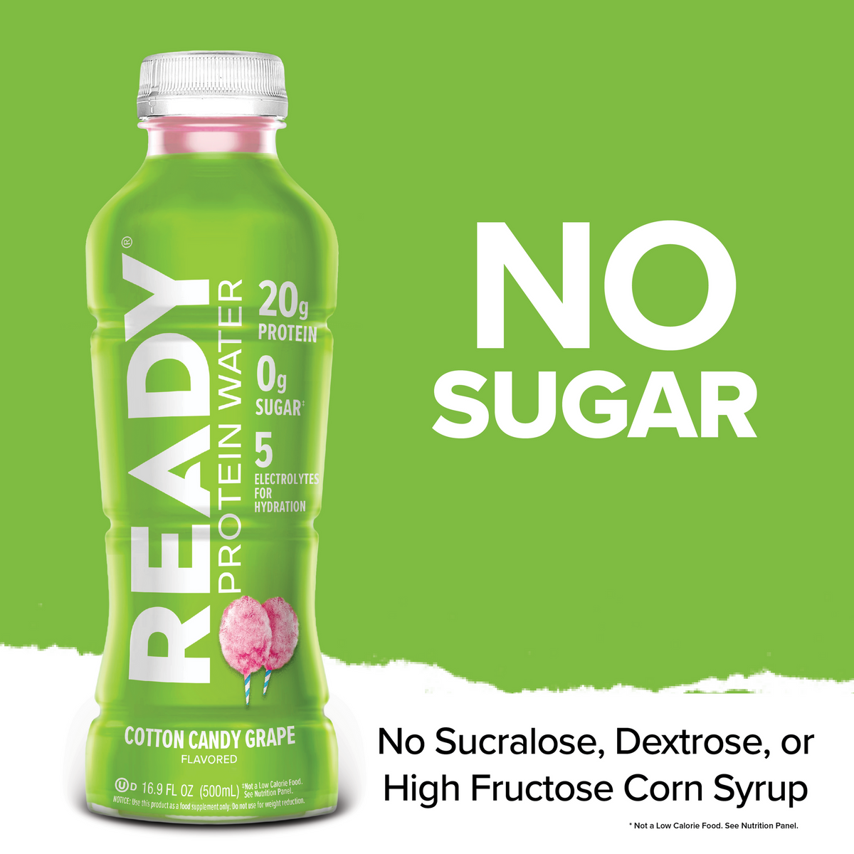 Ready Clear Protein Water 20g - Cotton Candy Grape (12 x 16.9oz)