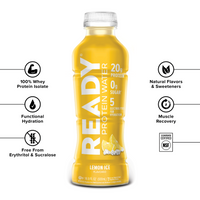 Ready Clear Protein Water 20g - Lemon Ice (12 x 16.9oz)