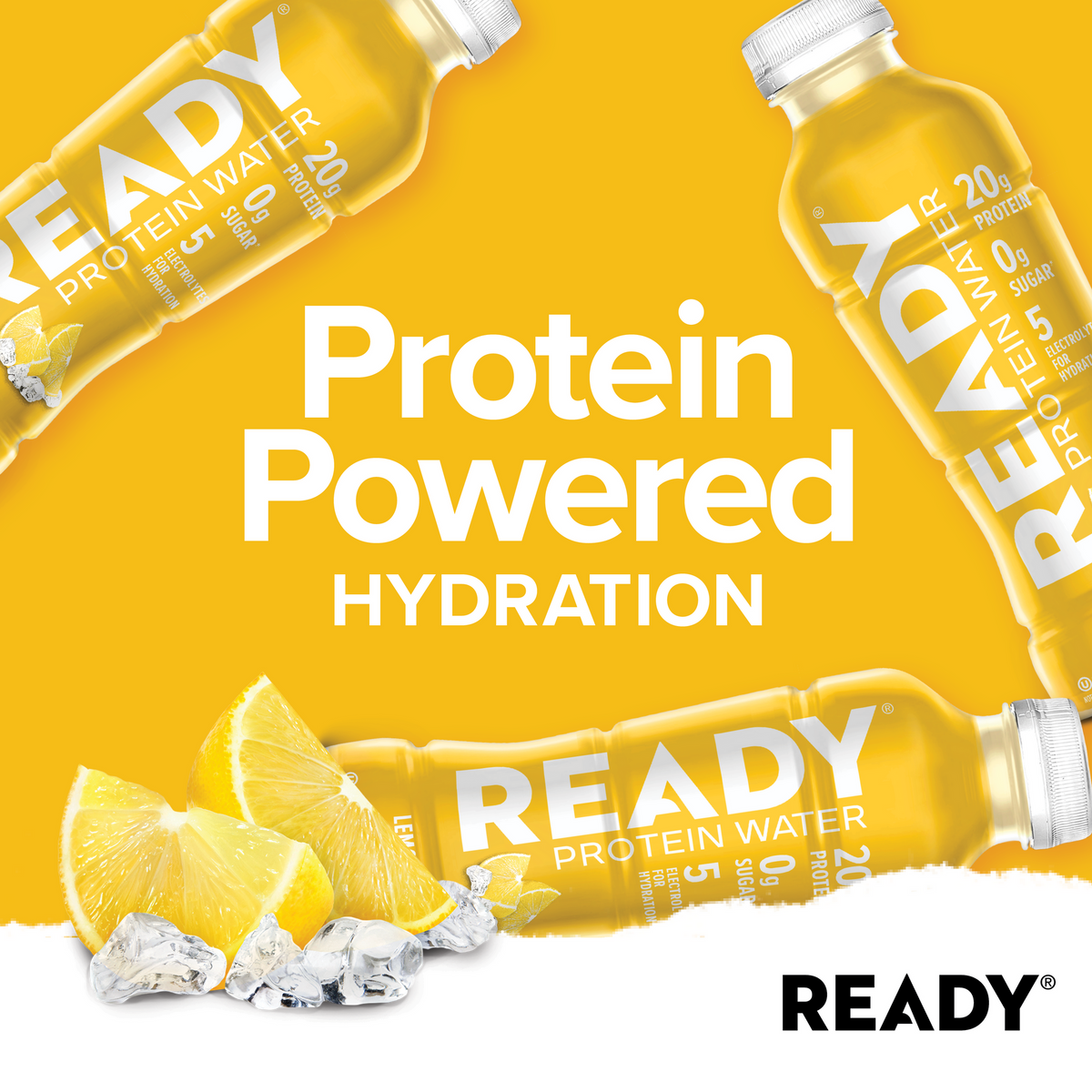 Ready Clear Protein Water 20g - Lemon Ice (12 x 16.9oz)