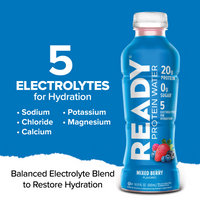 Ready Clear Protein Water 20g - Mixed Berry (12 x 16.9oz)