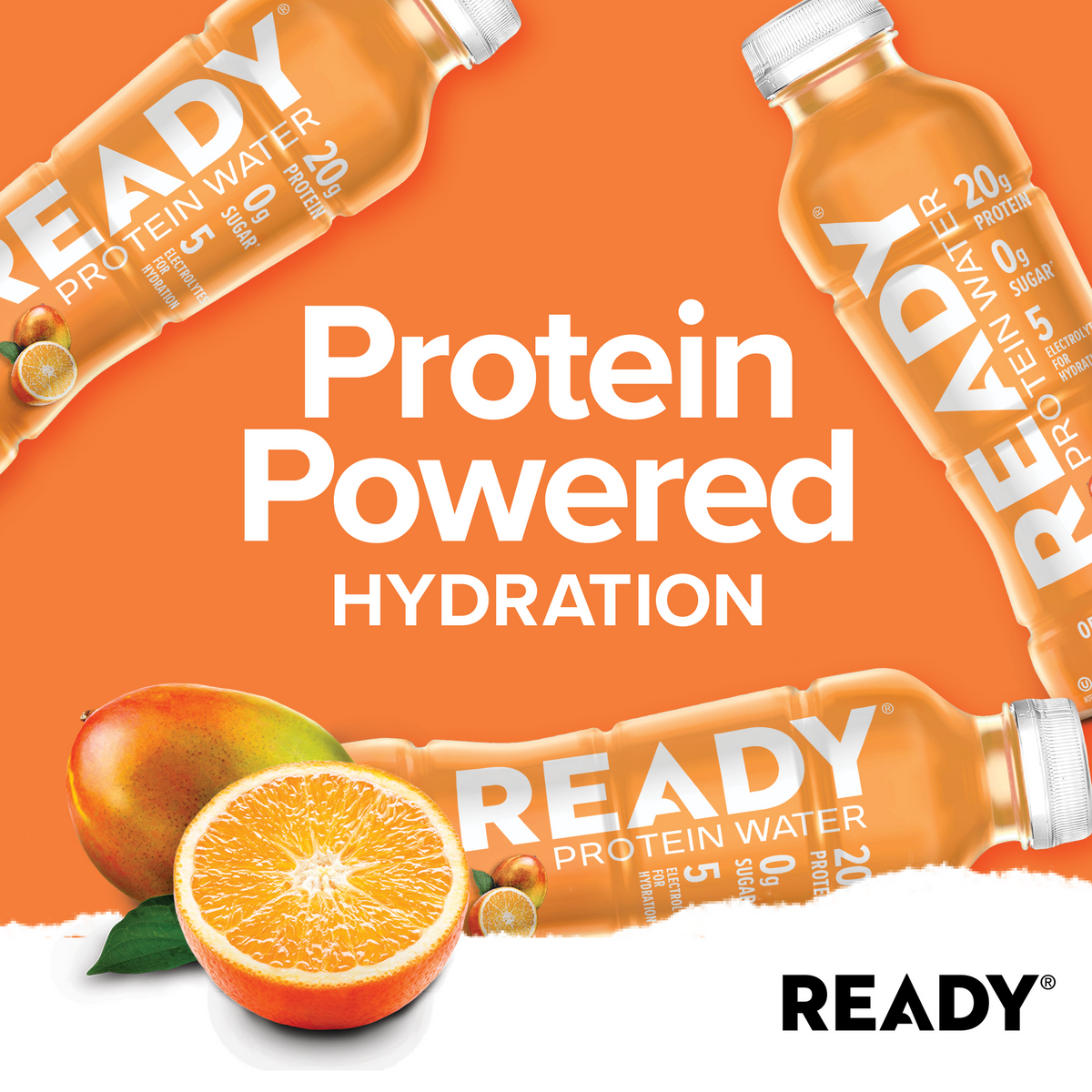 Ready Clear Protein Water 20g - Orange Mango (12 x 16.9oz)