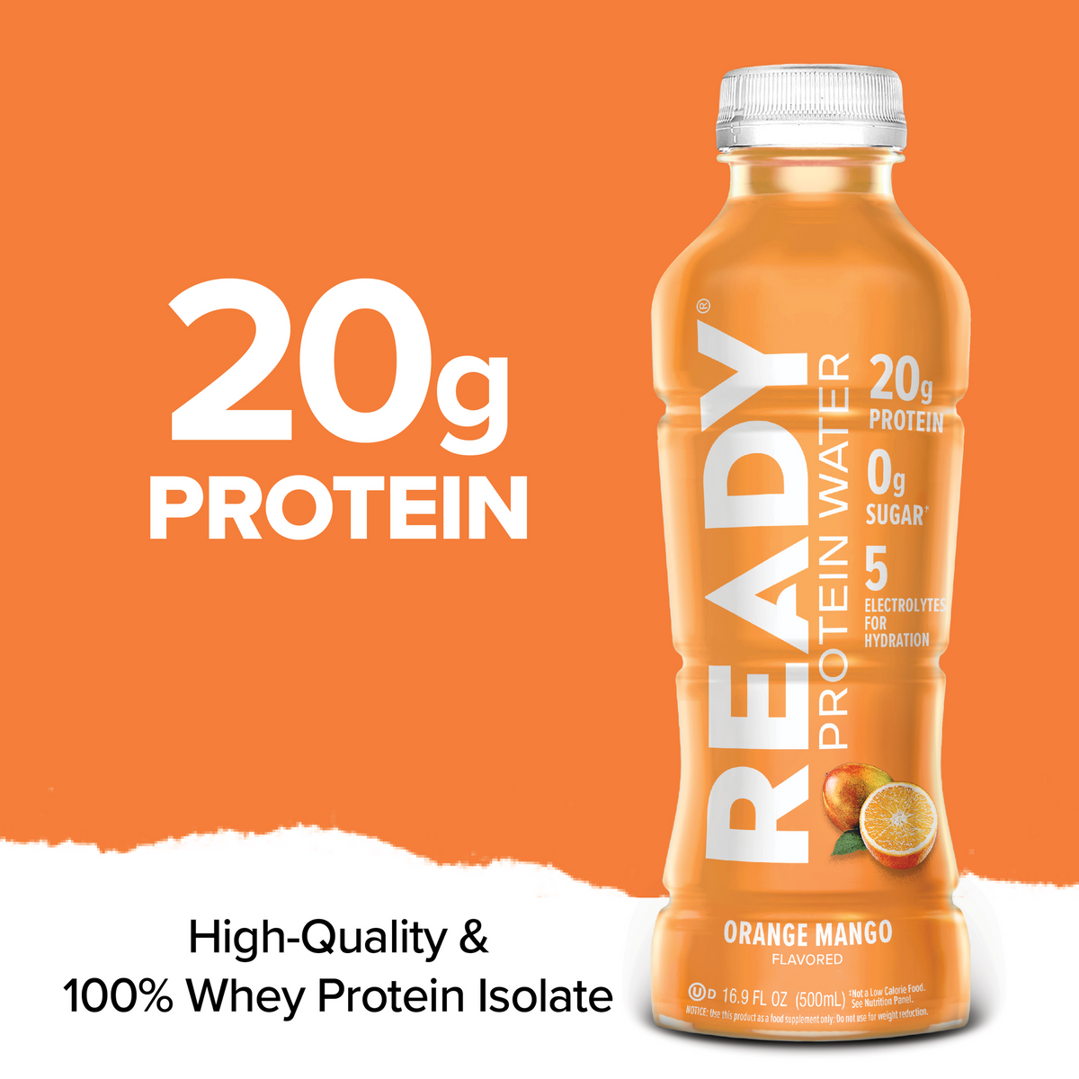 Ready Clear Protein Water 20g - Orange Mango (12 x 16.9oz)
