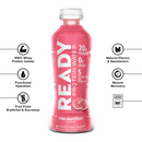 Ready Clear Protein Water 20g - Pink Grapefruit (12 x 16.9oz)