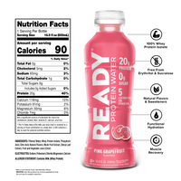 Ready Clear Protein Water 20g - Pink Grapefruit (12 x 16.9oz)
