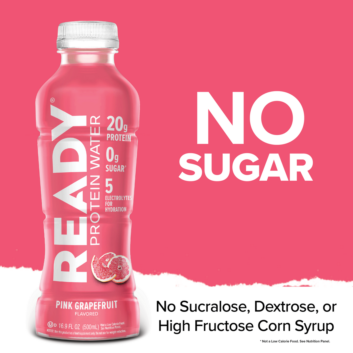 Ready Clear Protein Water 20g - Pink Grapefruit (12 x 16.9oz)