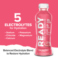 Ready Clear Protein Water 20g - Pink Grapefruit (12 x 16.9oz)