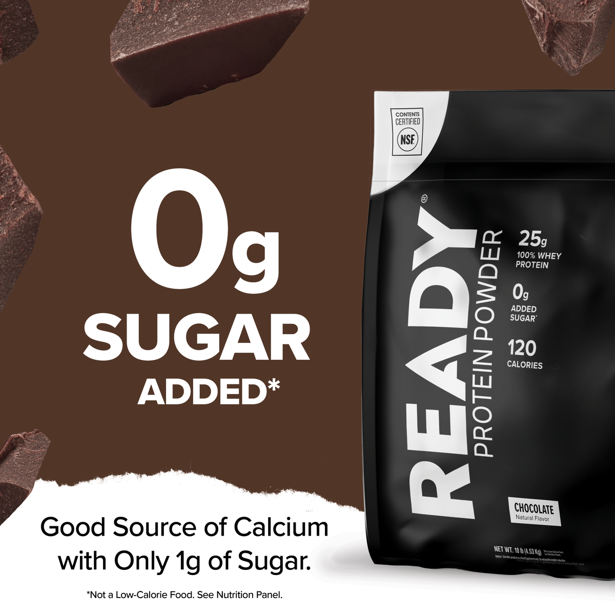 Ready Whey Protein Powder - Chocolate (10 lb Team Bag)