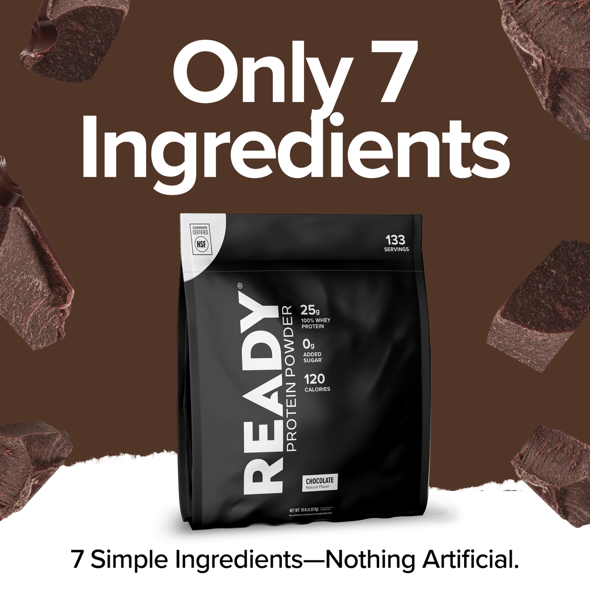 Ready Whey Protein Powder - Chocolate (10 lb Team Bag)