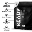 Ready Whey Protein Powder - Vanilla (10 lb Team Bag)