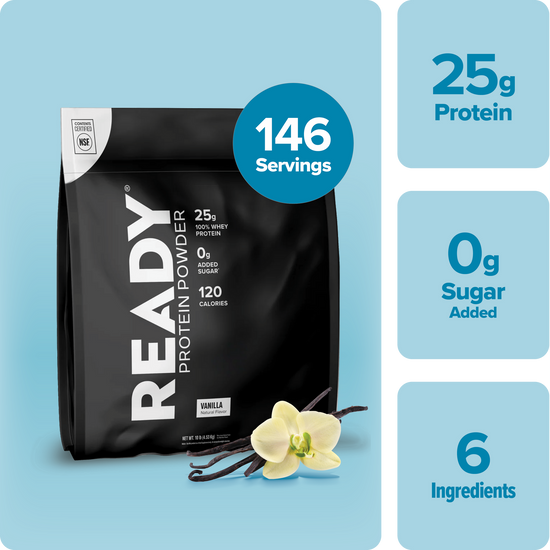 Ready Whey Protein Powder - Vanilla (10 lb Team Bag)