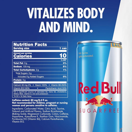 Red Bull Sugarfree Energy Drink, 8.4 oz - 24 Pack