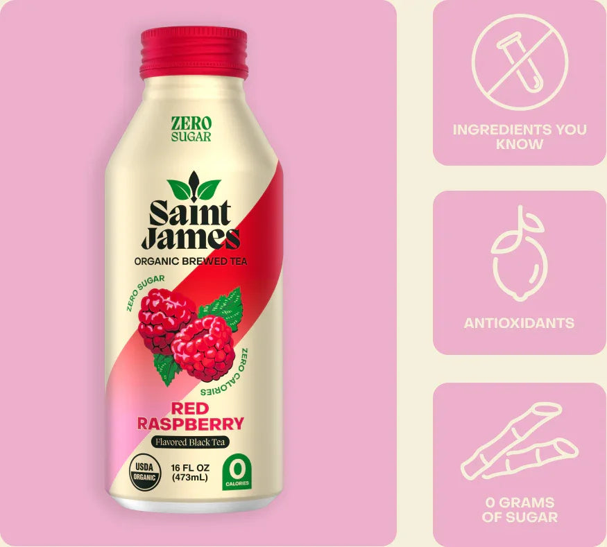 Saint James Red Raspberry Black Tea (12 Count)