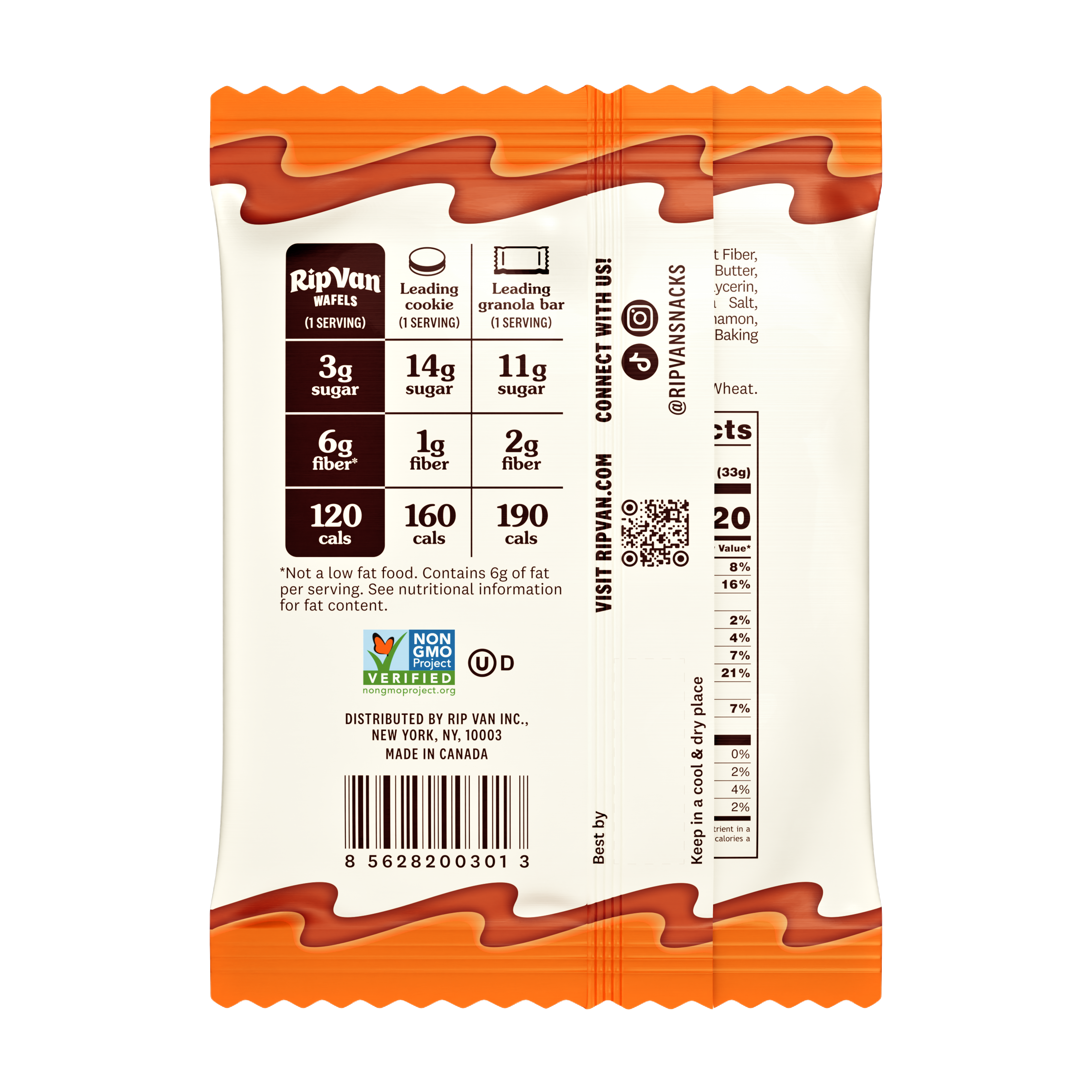 Rip Van Dutch Caramel & Vanilla Stroopwafel Cookies 1.16oz (48ct)