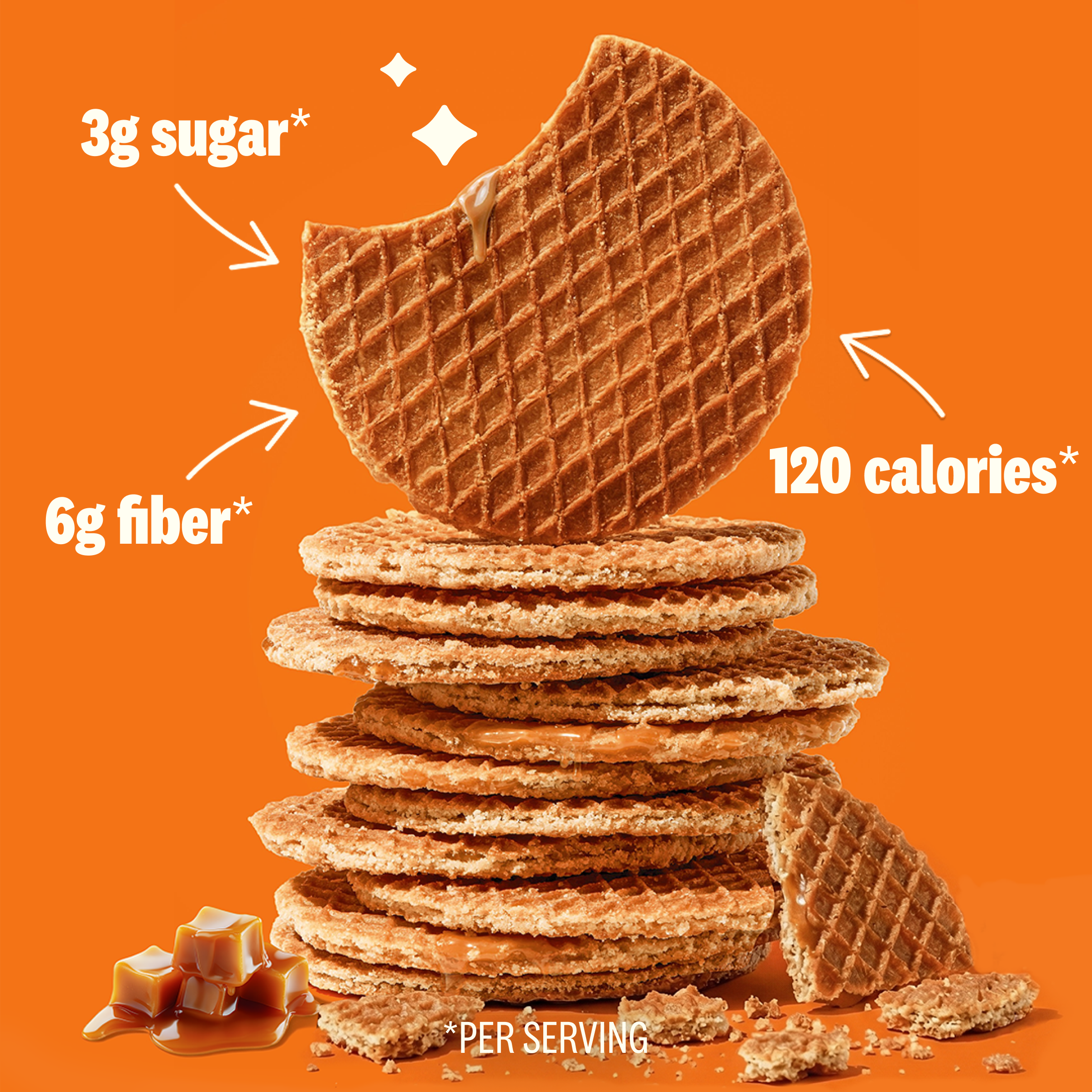 Rip Van Dutch Caramel & Vanilla Stroopwafel Cookies 1.16oz (48ct)