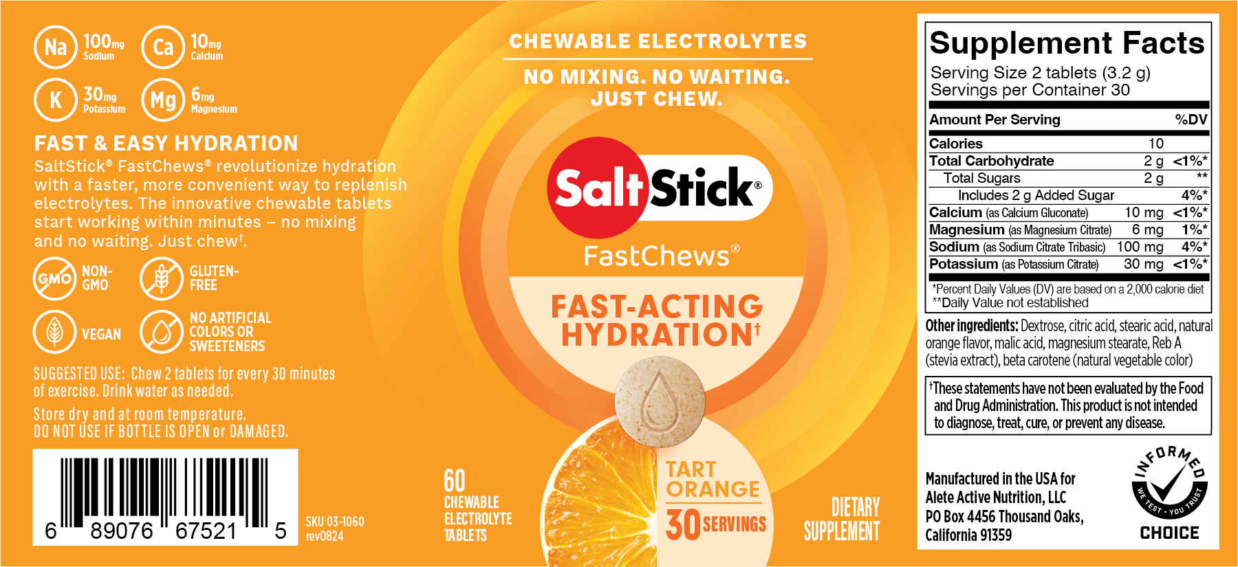 SaltStick FastChews Orange
