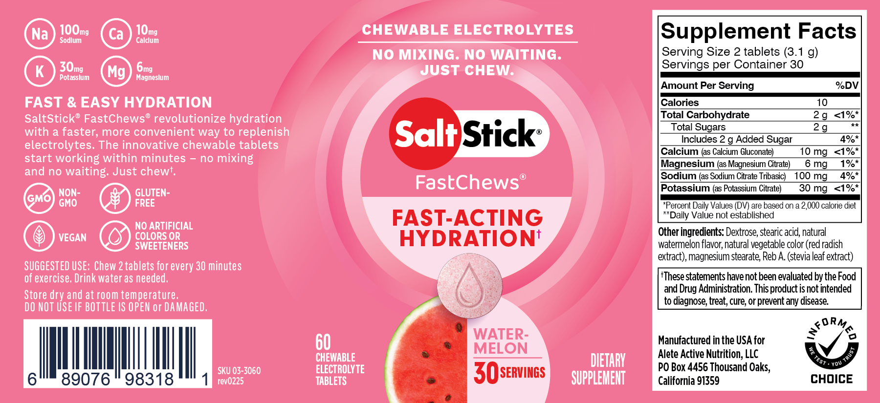 SaltStick FastChews Watermelon