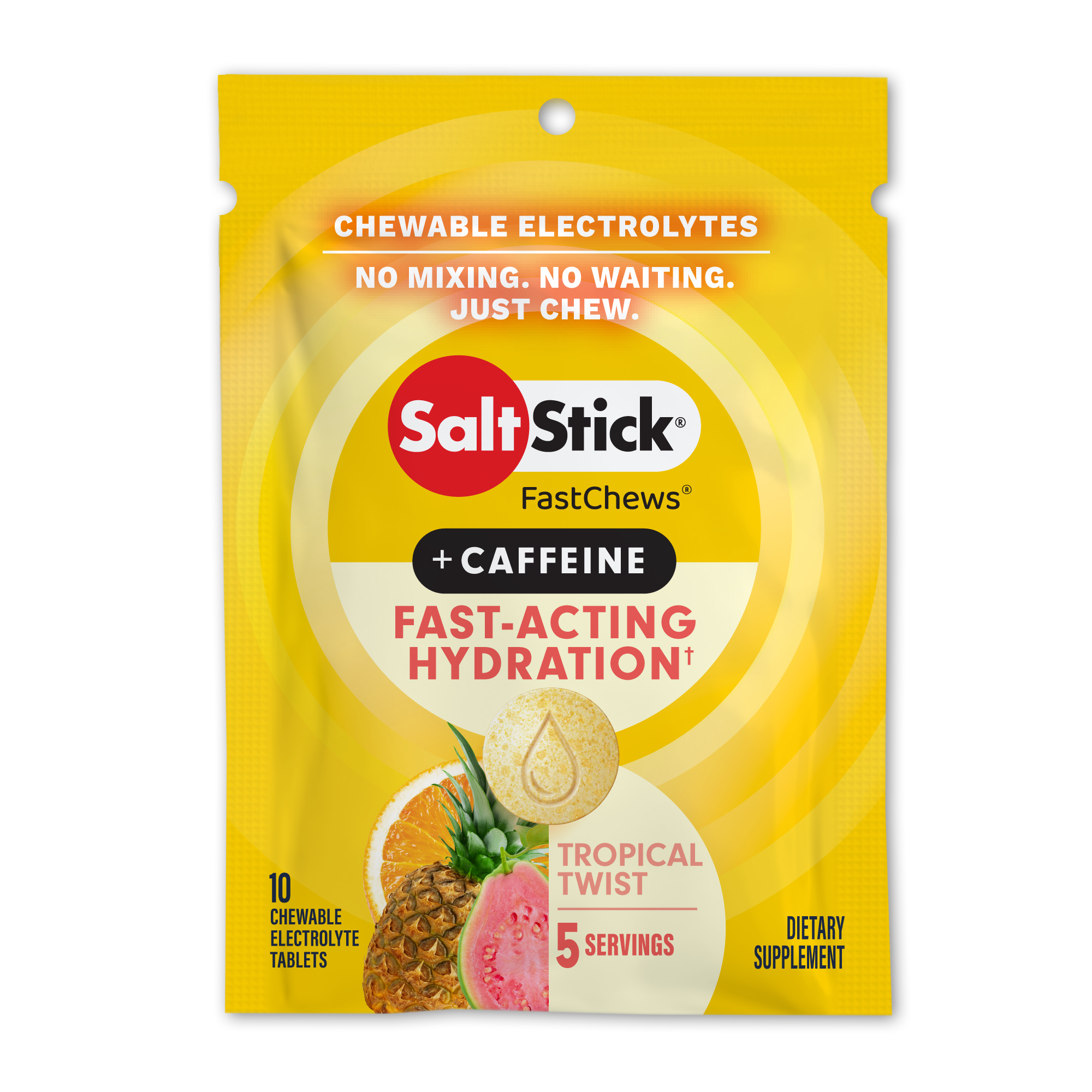 SaltStick FastChews + Caffeine Tropical Twist