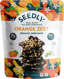 SEEDLY, Orange Zest, Dark Chocolate Bark, 3.6