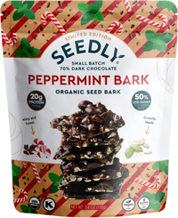 SEEDLY, Peppermint, Dark Chocolate Bark, 3.6 Oz.