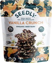 SEEDLY, Vanilla Quinoa Crunch, Dark Chocolate Bark, 3.6 Oz.