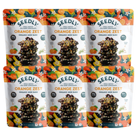 SEEDLY, Orange Zest, Dark Chocolate Bark, 3.6