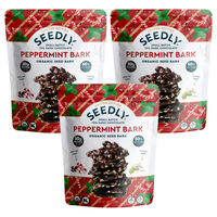 SEEDLY, Peppermint, Dark Chocolate Bark, 3.6 Oz.