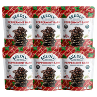 SEEDLY, Peppermint, Dark Chocolate Bark, 3.6 Oz.