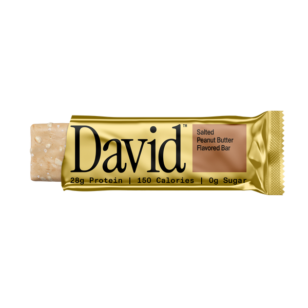 David Protein Bar, Salted Peanut Butter (12 Pack)