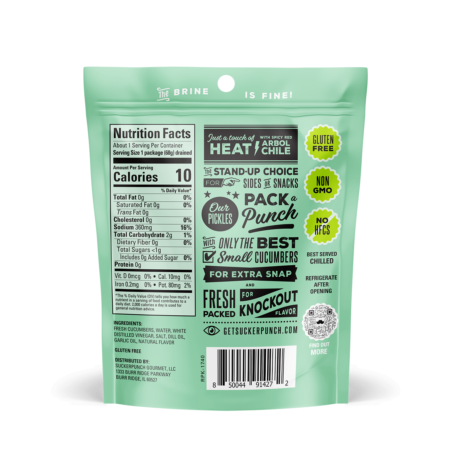 SuckerPunch Spicy Dill Pickle Chips Box - 180 Packs