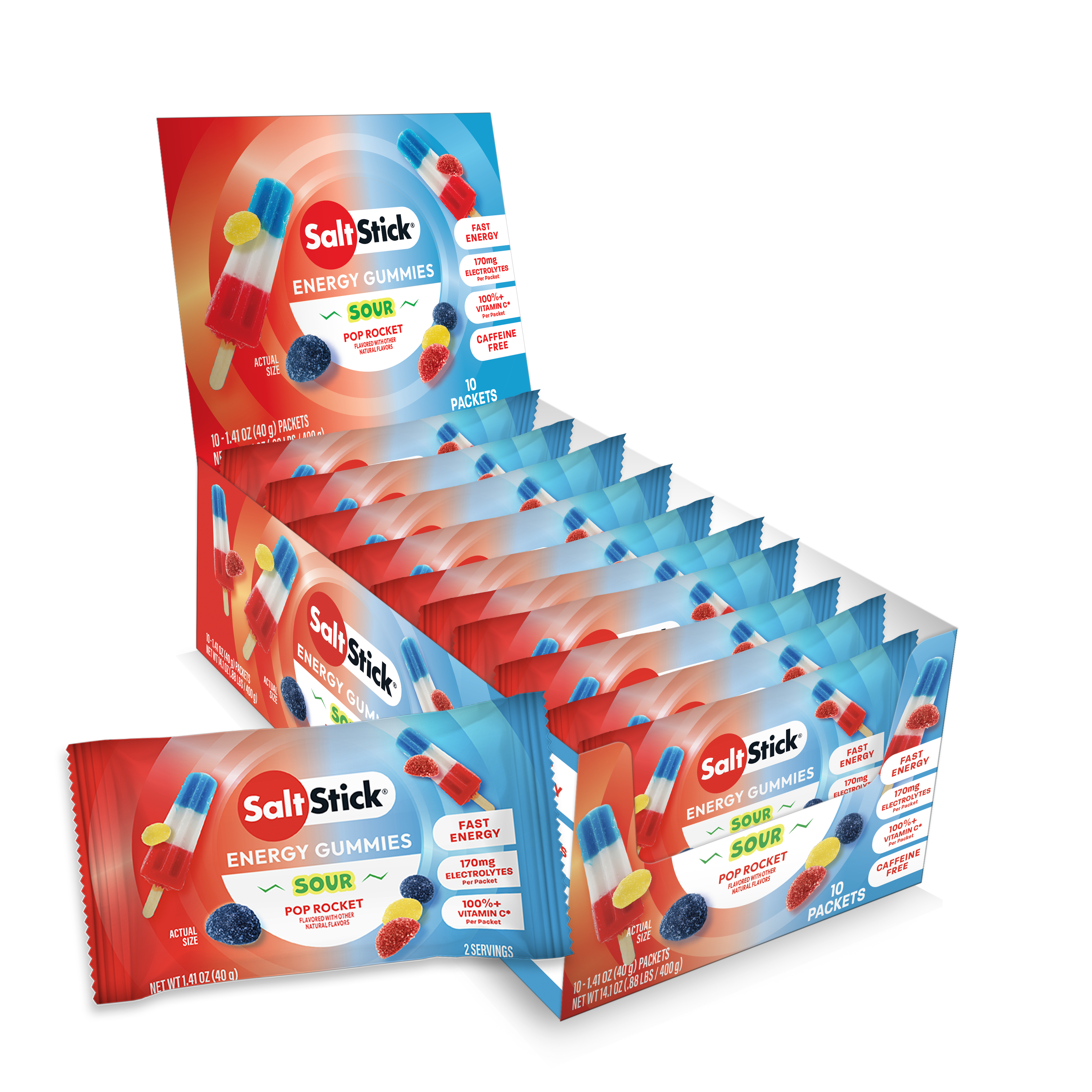 SaltStick Energy Gummies – Sour Pop Rocket
