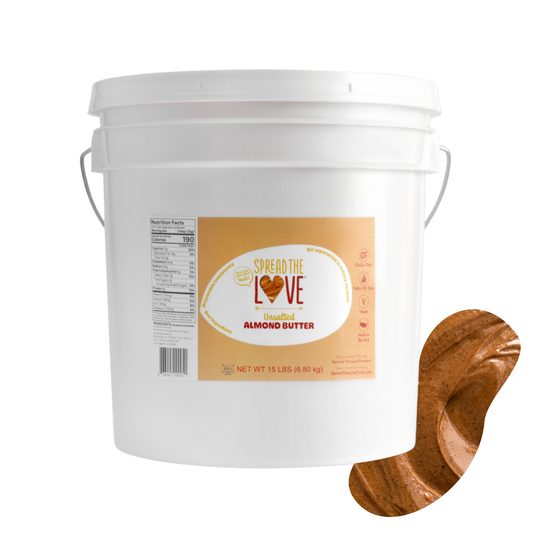 UNSALTED Almond Butter 15-Pound Pail - Wholesale